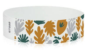 Tyvek 3/4" Wristbands - Muted Plants