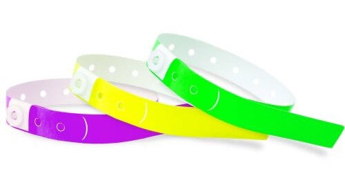  Custom Slim Plastic Wristbands 