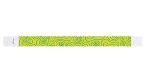 Tyvek 3/4" Wristbands - Topographic Map Green