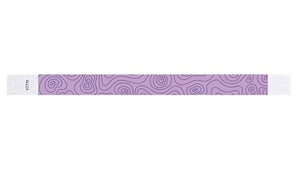 Tyvek 3/4" Wristbands - Topographic Map Purple