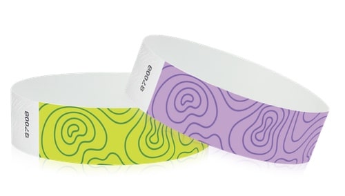 Tyvek 3/4&quot; Wristbands - Topographic Map