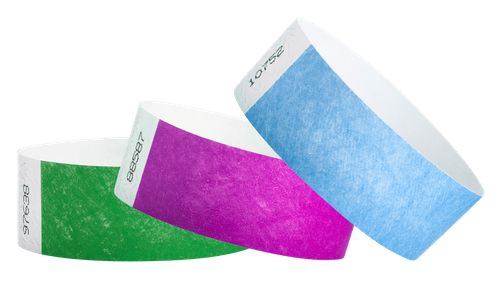 Tyvek 1&quot; Wristbands - Solids