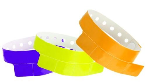 Vinyl Wristbands - 4 Tab