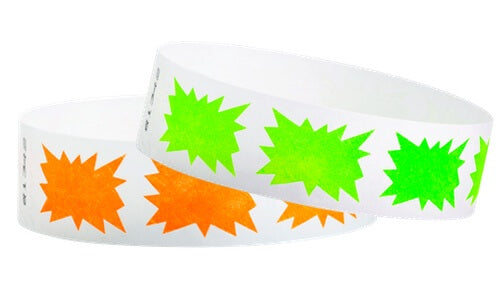 Tyvek 3/4&quot; Wristbands - Burst