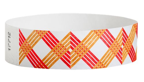 Tyvek 3/4" Wristbands - Crossing Zig Zags