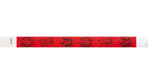 Tyvek 3/4&quot; Wristbands - Comic Superhero