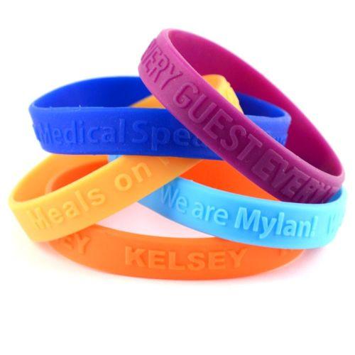Embossed Silicone Wristbands  The Wristband Man Canada