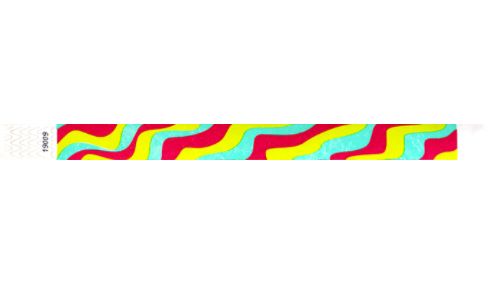 Tyvek 3/4&quot; Wristbands - Groovy Stripes