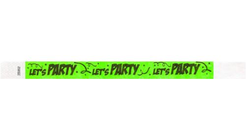 Tyvek 3/4&quot; Wristbands - Let&#39;s Party