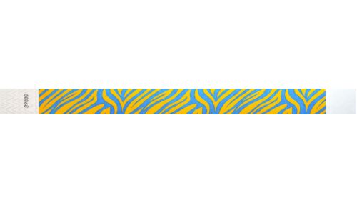 Tyvek 3/4&quot; Wristbands - Zebra