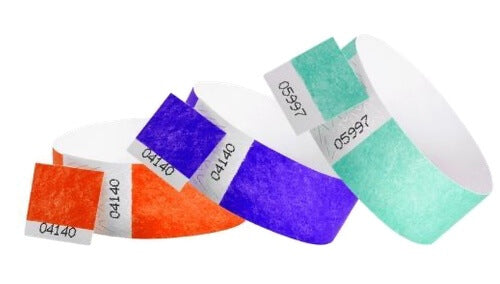 Tyvek 1&quot; Wristbands - Detachable Stub