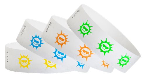 Tyvek 3/4&quot; Wristbands - Suns