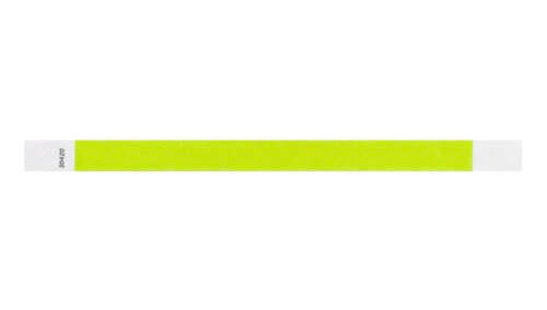 Tyvek 3/4" Wristbands - Solid Colours Lime Green Custom