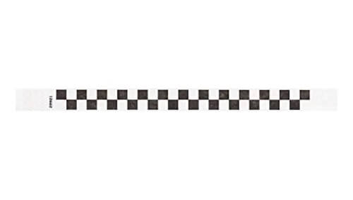 Tyvek 3/4&quot; wristbands - checkerboard