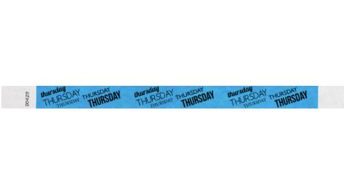 Tyvek 3/4" Wristbands - Thursday Blue