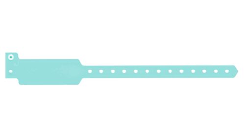 Plastic Wristbands - Wide Face  Aqua