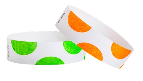 Tyvek 3/4&quot; Wristbands - Half Circles