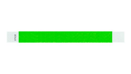 Tyvek 1" Wristbands - Solid Neon Green Custom