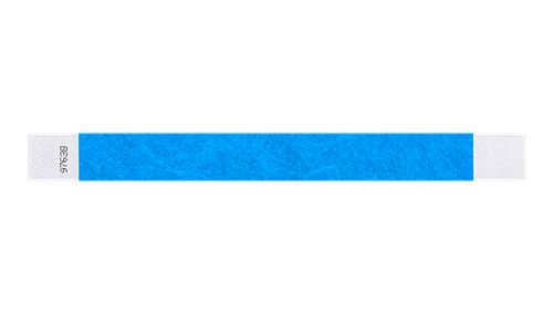 Tyvek 1" Wristbands - Solid Neon Blue