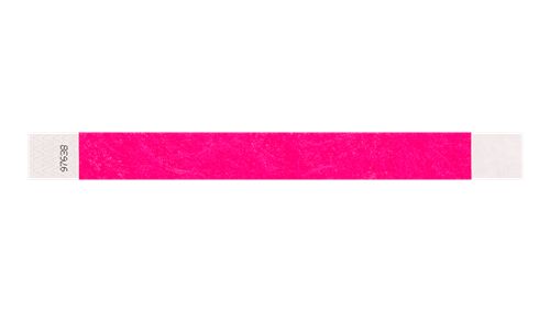 Tyvek 1" Wristbands - Solid Neon PInk Custom