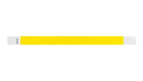 Tyvek 3/4" Wristbands - Solid Colours Pantone Yellow Custom