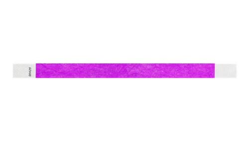 Tyvek 3/4" Wristbands - Solid Colours Pantone Purple Custom