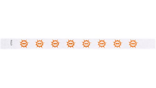 Tyvek 3/4" Wristbands - Suns Neon Orange