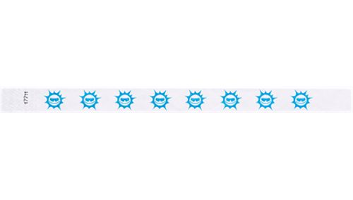 Tyvek 3/4" Wristbands - Suns neon blue