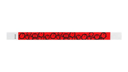 Tyvek 3/4" Wristbands - Penguins Red