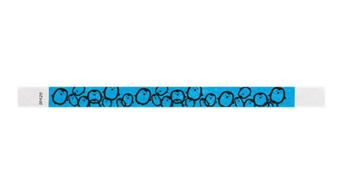 Tyvek 3/4" Wristbands - Penguins Blue