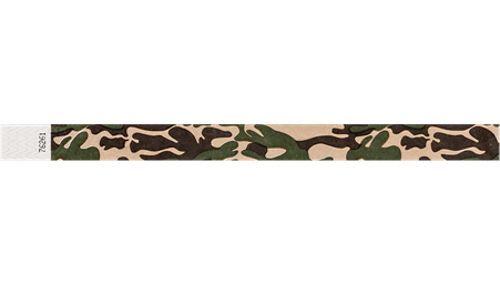 Tyvek 3/4&quot; Wristbands - Camouflage Green