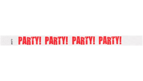 Tyvek 3/4&quot; Wristbands - Red Party