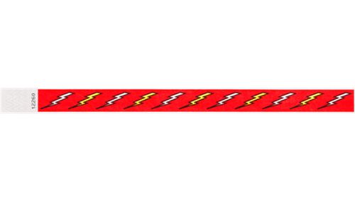 Tyvek 3/4&quot; Wristbands - Lightning Bolts