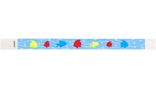 Tyvek 3/4&quot; Wristbands - Tropical Fish