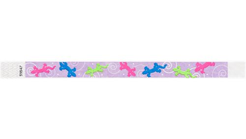 Tyvek 3/4&quot; Wristbands - Geckos