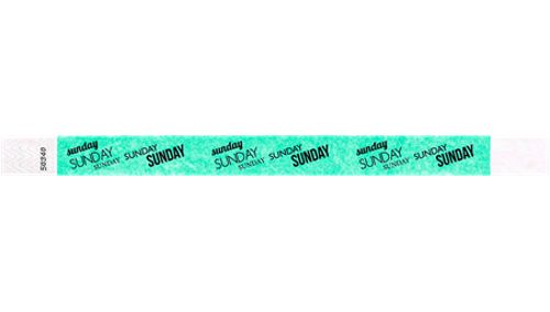 Tyvek 3/4" Wristbands - Sunday Aqua