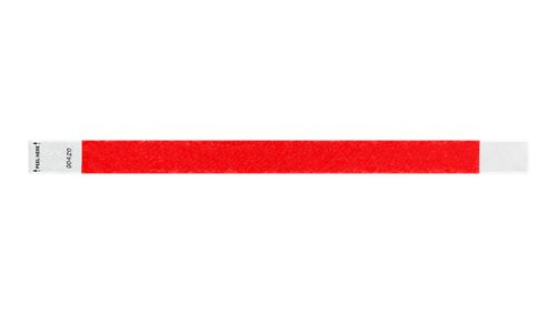 Tyvek 3/4" Wristbands - Litter Free Neon Red Custom