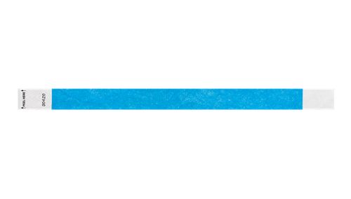 Tyvek 3/4" Wristbands - Litter Free Neon Blue Custom