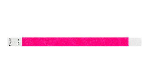 Tyvek 3/4" Wristbands - Litter Free Neon Pink Custom